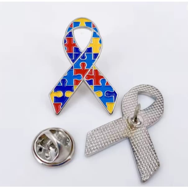 Pin Autismo de Metal TEA Conscientização Broche Botton Quebra Cabeça