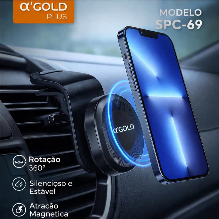 Suporte  A' Gold plus SPC-69 Veicular Magnetico p/ Saida de Ar