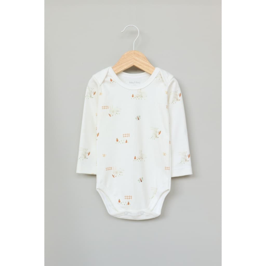 Body Bebê Manga Longa Estampado em Suedine Premium Confortável Veste Fácil