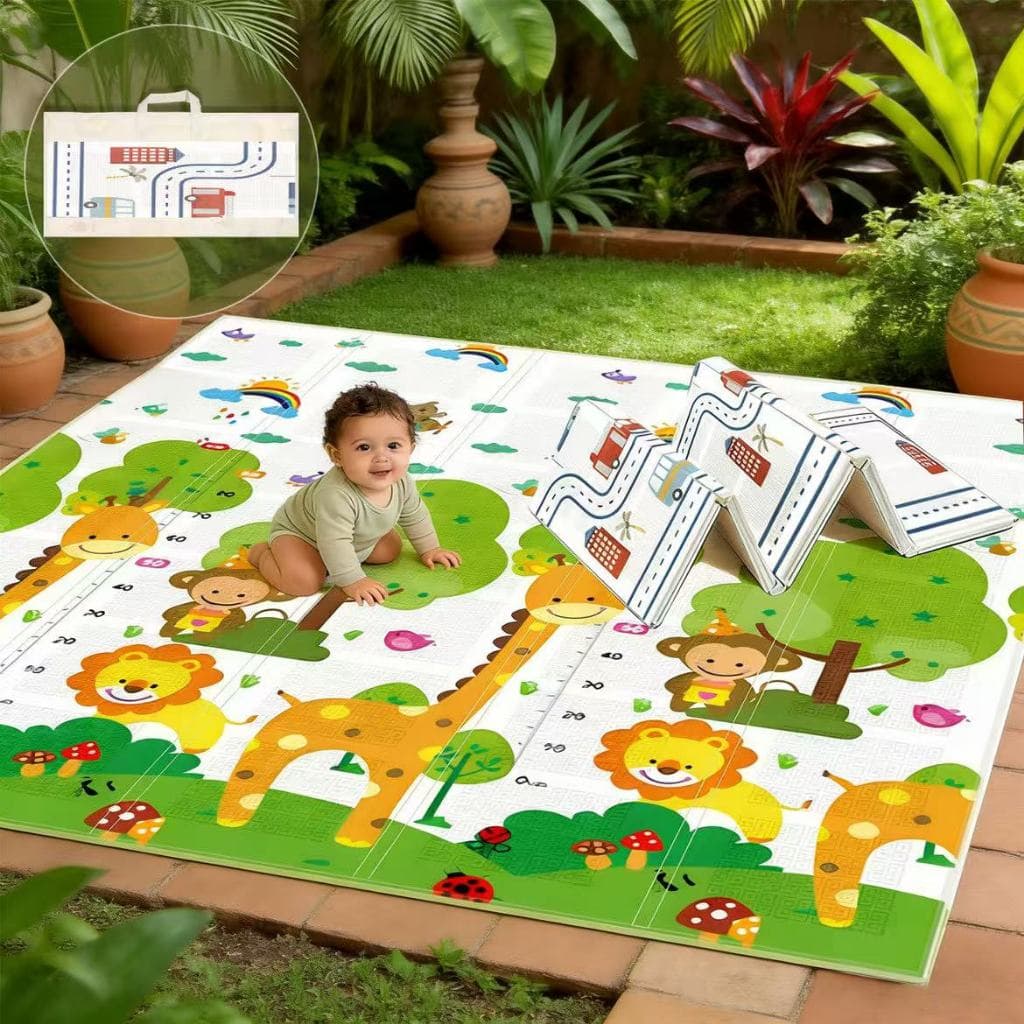 7mm Tapete Tatame Infantil Térmico Antiderrapante Dobrável Tapete de Chão Para AtividadeDupla Face