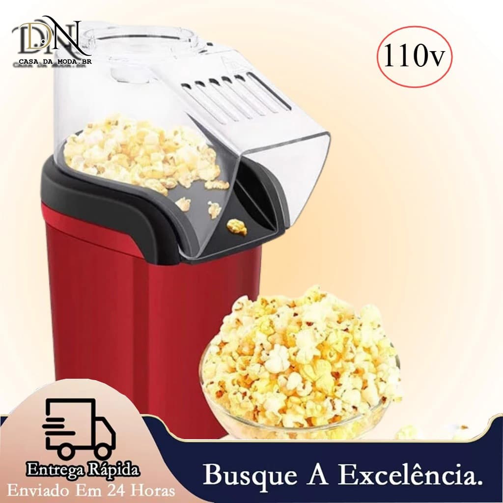 Pipoqueira Elétrica Ar Quente Máquina Fazer Pipoca Sem Óleo Minijoy - 110v