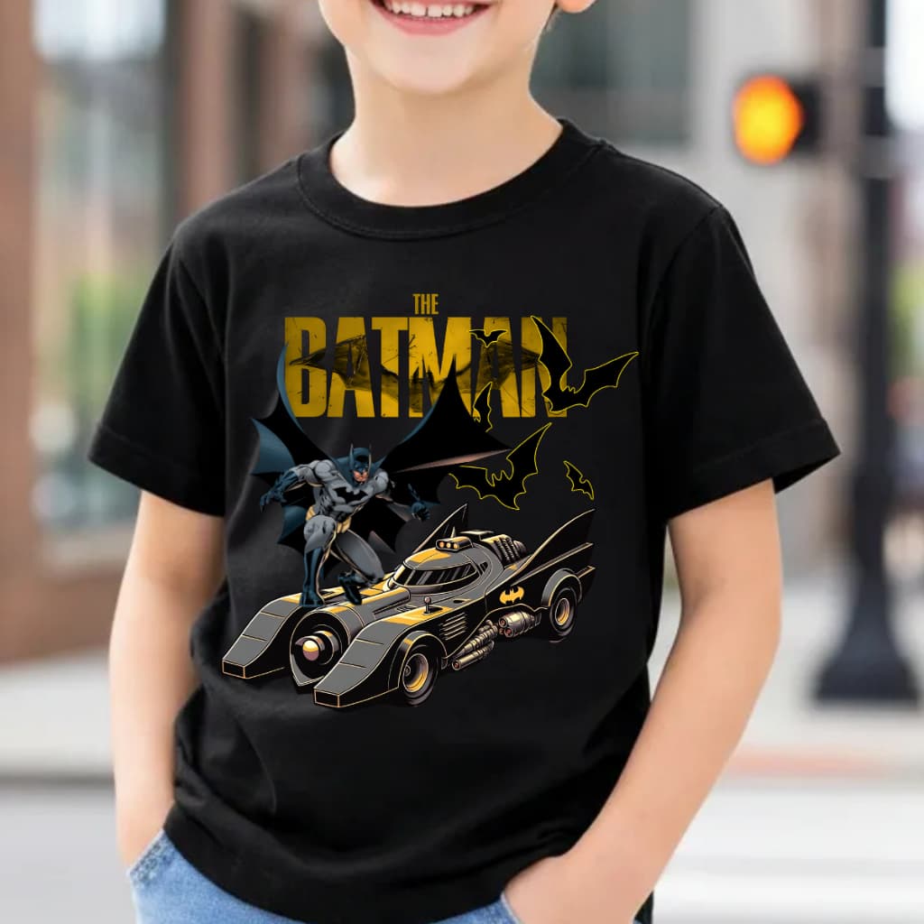 Camiseta Batman DC Infantil Super Herói  Blusa Unissex 100% Algodão