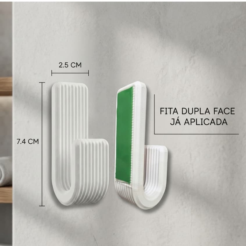 Ganchos Minimalistas Autoadesivos | Sem Furo | Organização Moderna para Casa e Quarto
