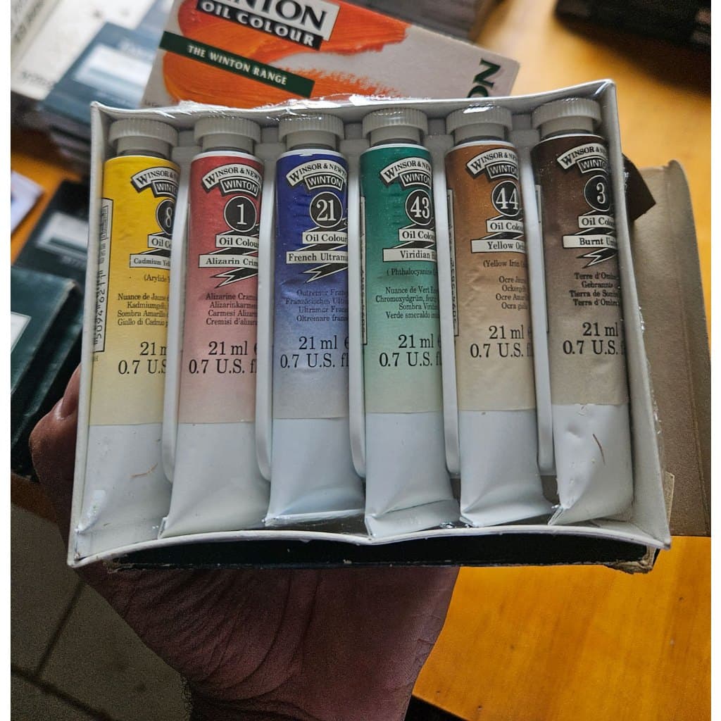 Tinta a Óleo Winsor & Newton Winton - Estojo 6 Cores 21ml (Novo)