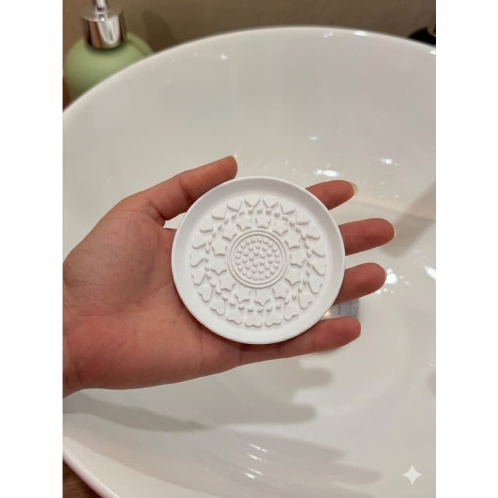Limpador de Pincéis de Maquiagem 3D | Prato Higienizador para Limpeza de Pincel