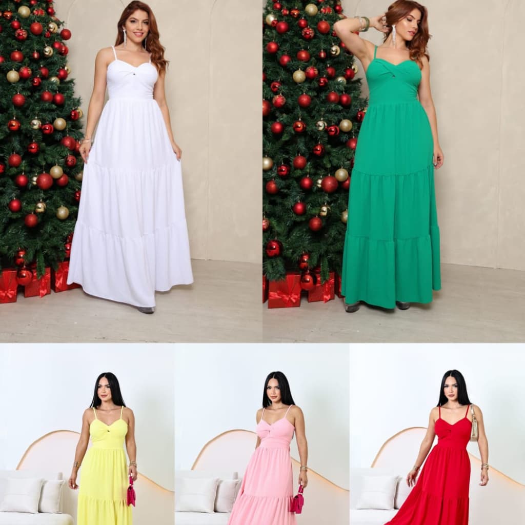 VESTIDO LONGO CON VOLHOS
