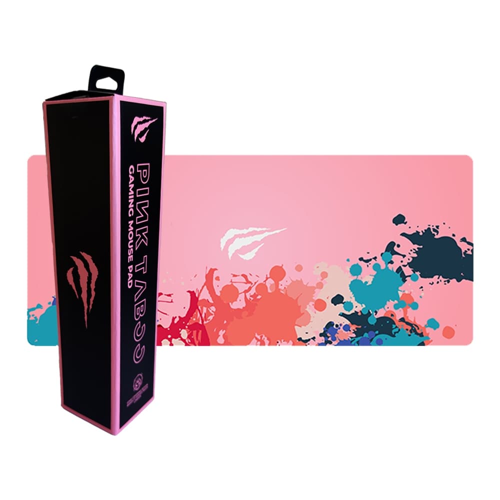 Mousepad Gamer Extended Rosa Pink Havit Grande Tecido Speed 70x30cm Borda Costurada MP847