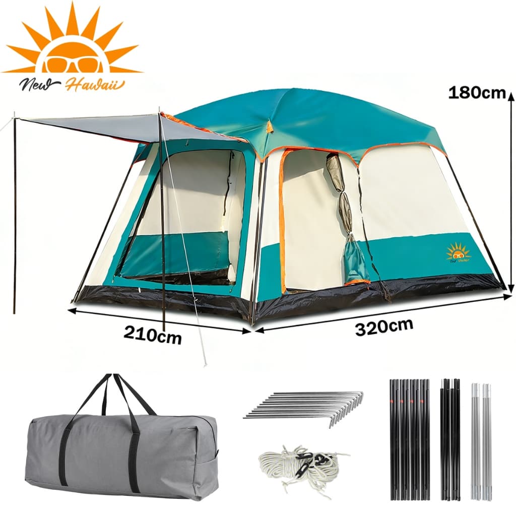 Barraca de Camping Impermeável para 4-6 Pessoas Grande Família,Barraca de Acampamento 6 Pessoas