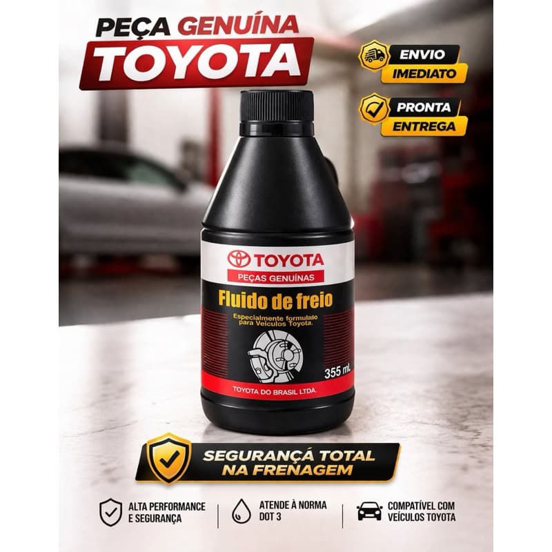 Fluido de Freio Toyota Original DOT 3 355ml Óleo de Freio Peça Genuína Toyota
