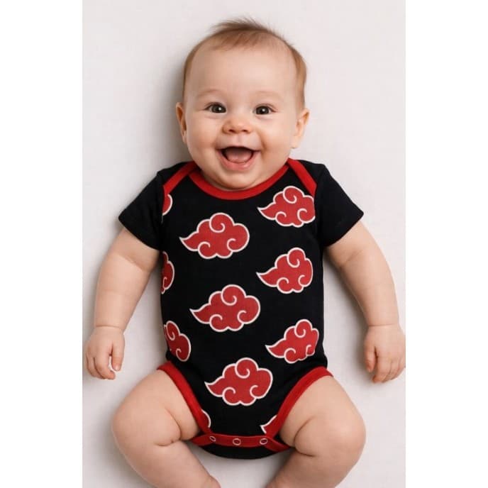 Body Akatsuki Tema Naruto Bebê Menino  Menina Mesversario