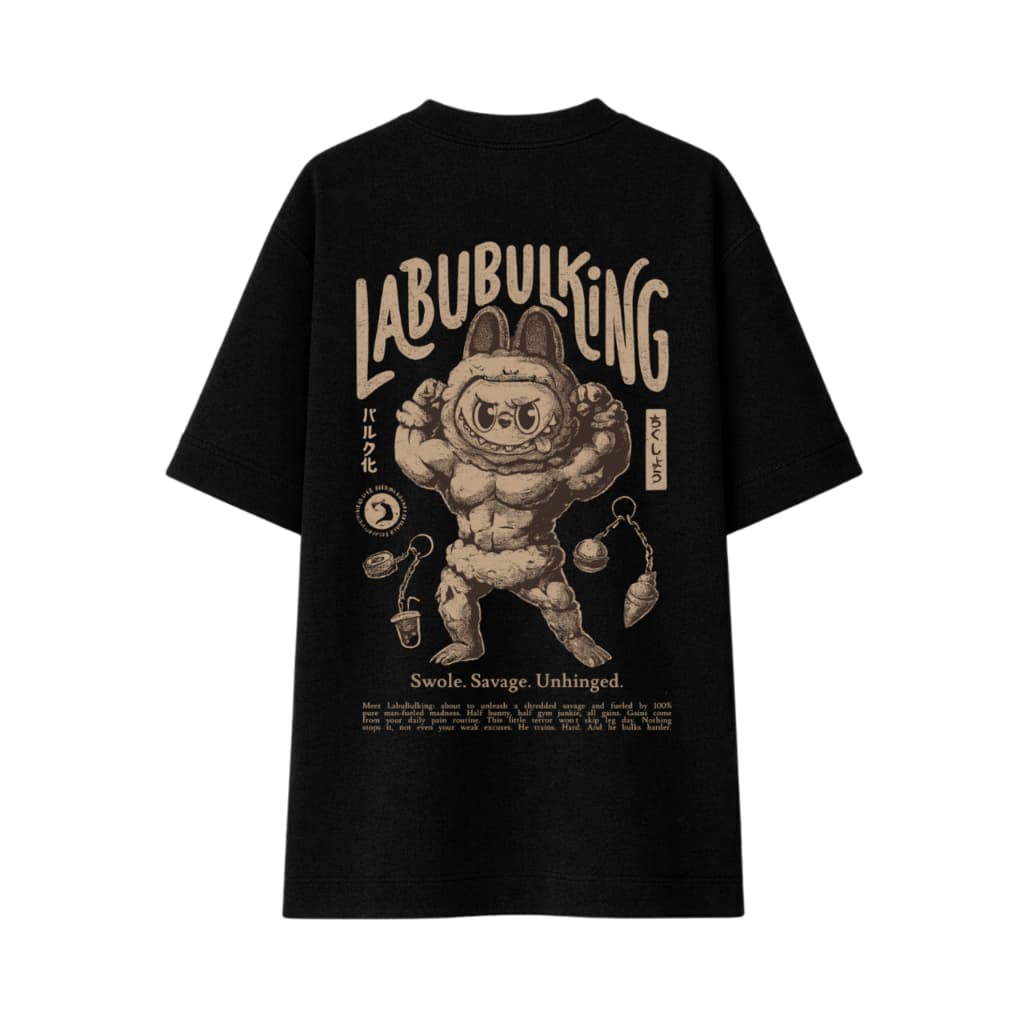Camiseta Oversized Básica Streetwear Estampada - LABULLKING