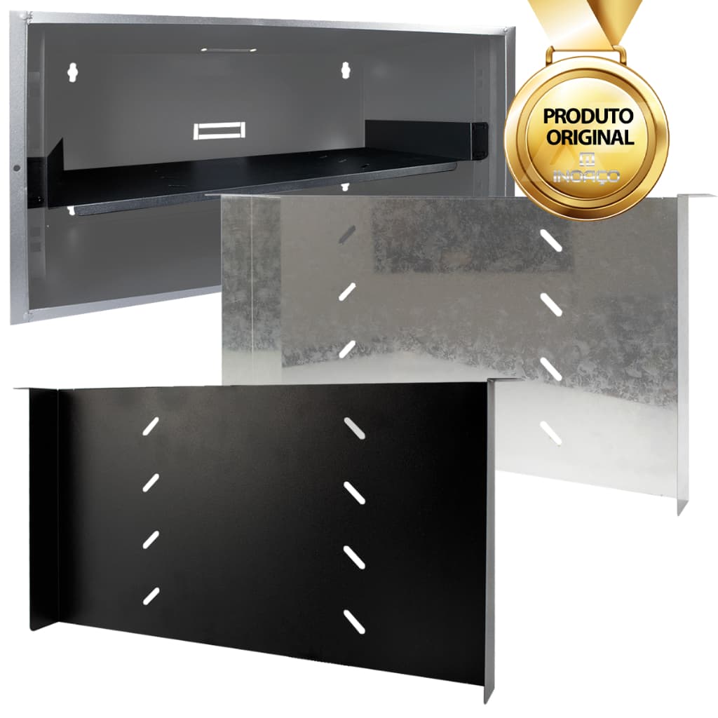 Bandeja Fixa Rack Padrão 19" 1U 250mm Para Sistema CFTV DVRs Alarmes