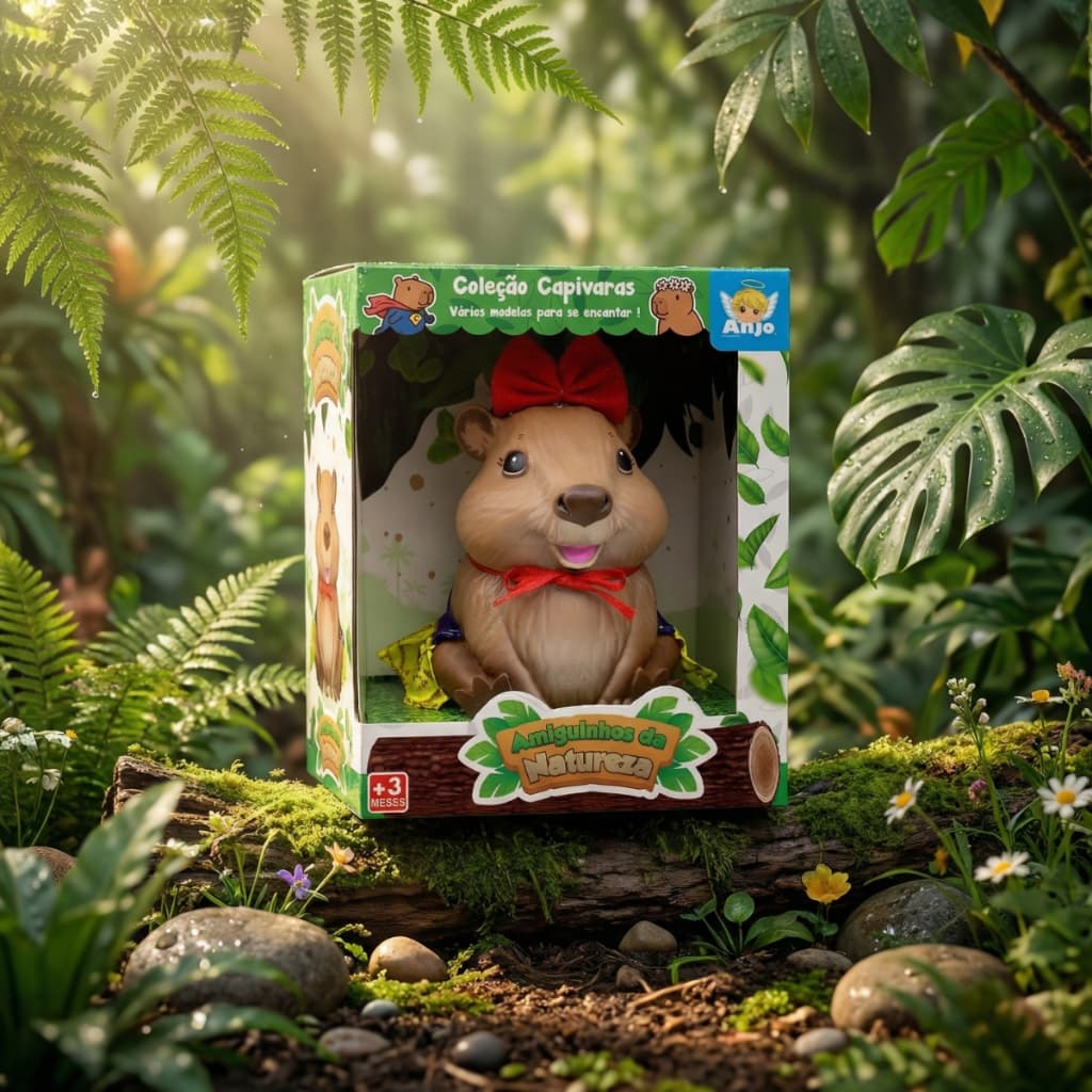 Capivara Borracha Princesa Menina Brinquedo Boneco Coleção Capivaras Anjo