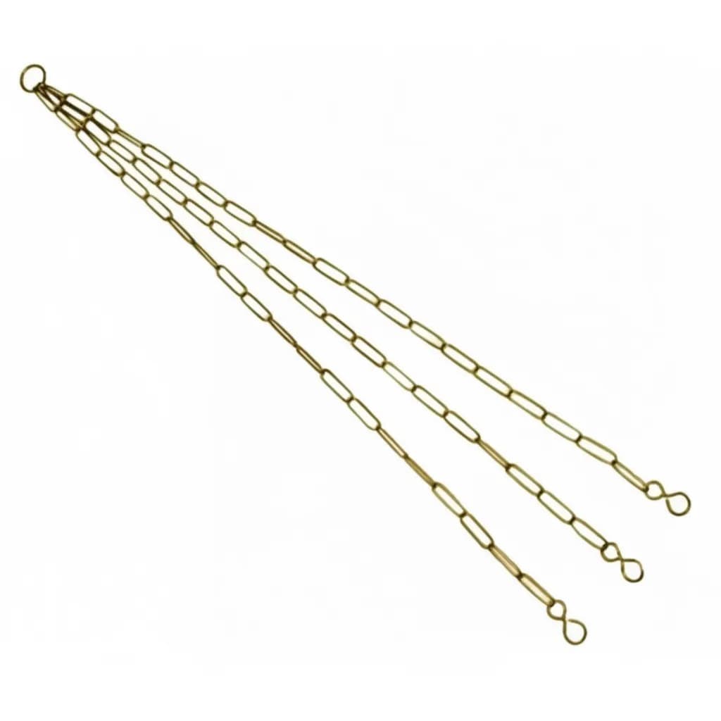 Kit 6 Correntes Tripla 44cm Aço P/ Vasos Suspensos Plantas