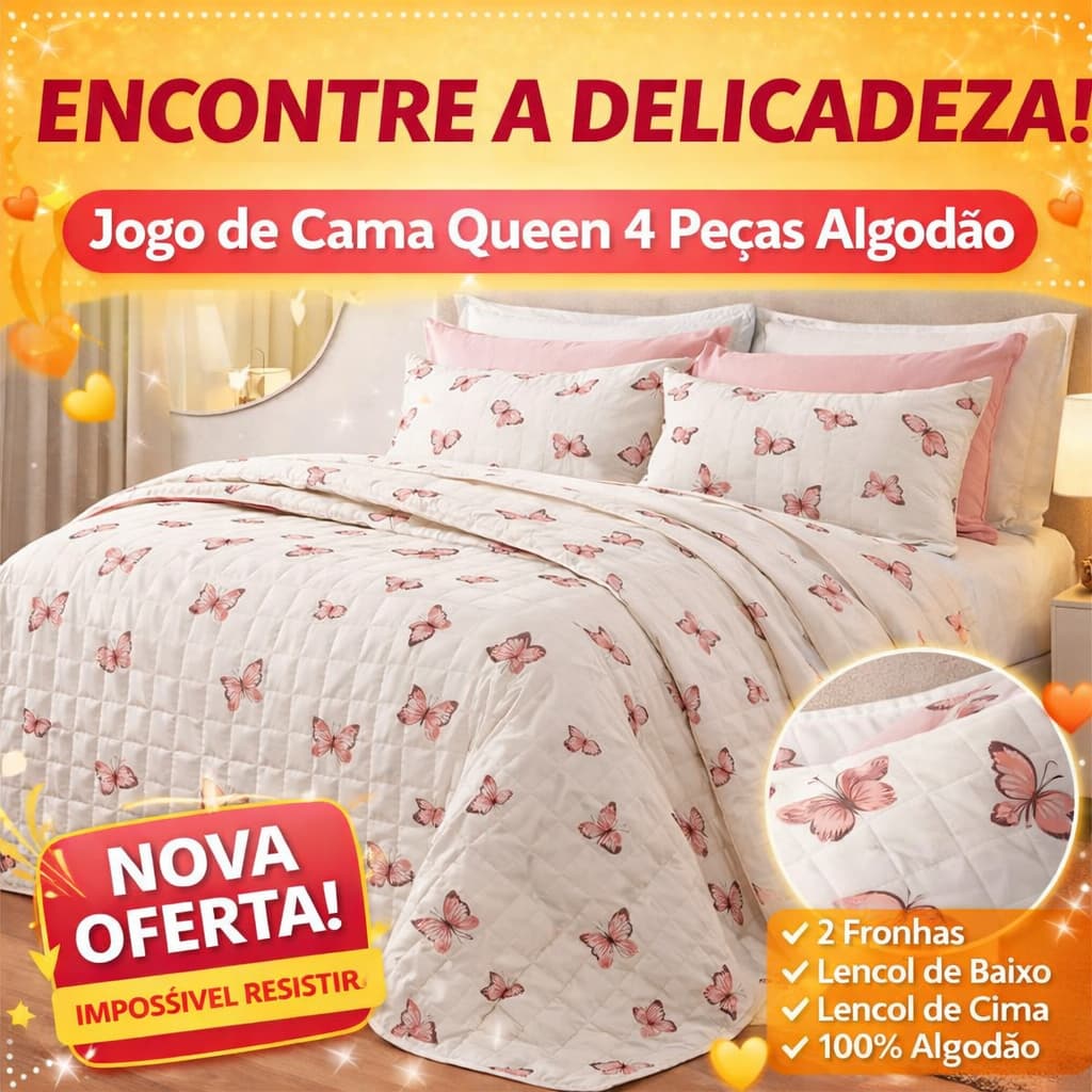 Jogo De Cama Queen 4 Peças Estampado Queen Size Lençol Com Elástico Super Macio