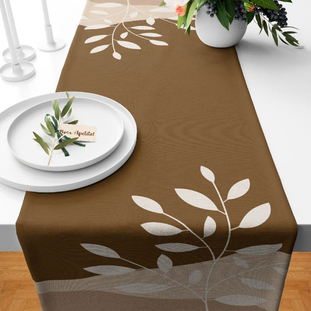 Caminho Trilho de Mesa Decoração Folhage Terracota 110X35cm ENVIO RÁPIDO!!