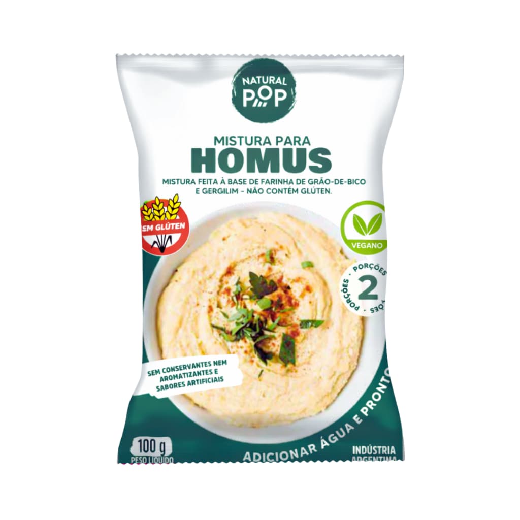 Mistura para Homus Sem Glúten 100g Natural Pop 🧆🌱 Prático e Saudável