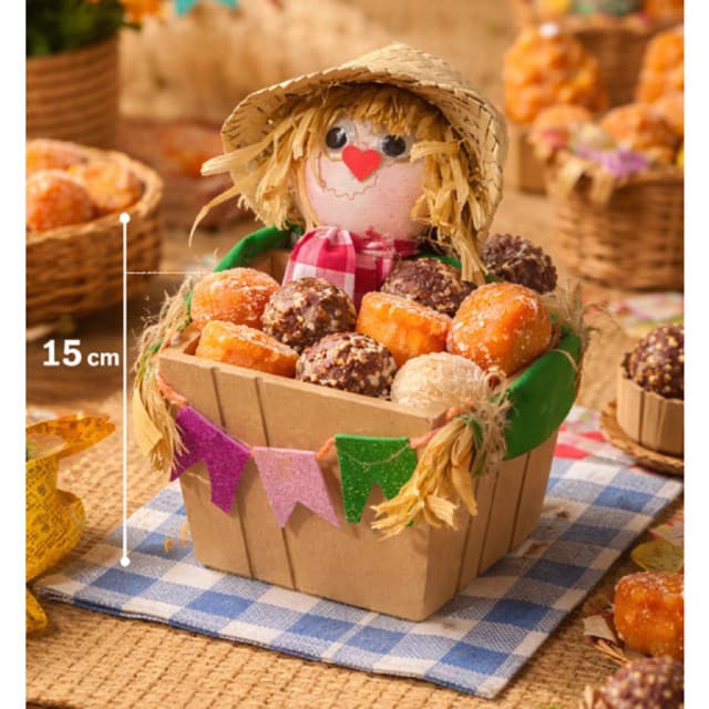 Arraia / Festa Junina Lembrancinhas em MDF / Decoração - Presente espantalho