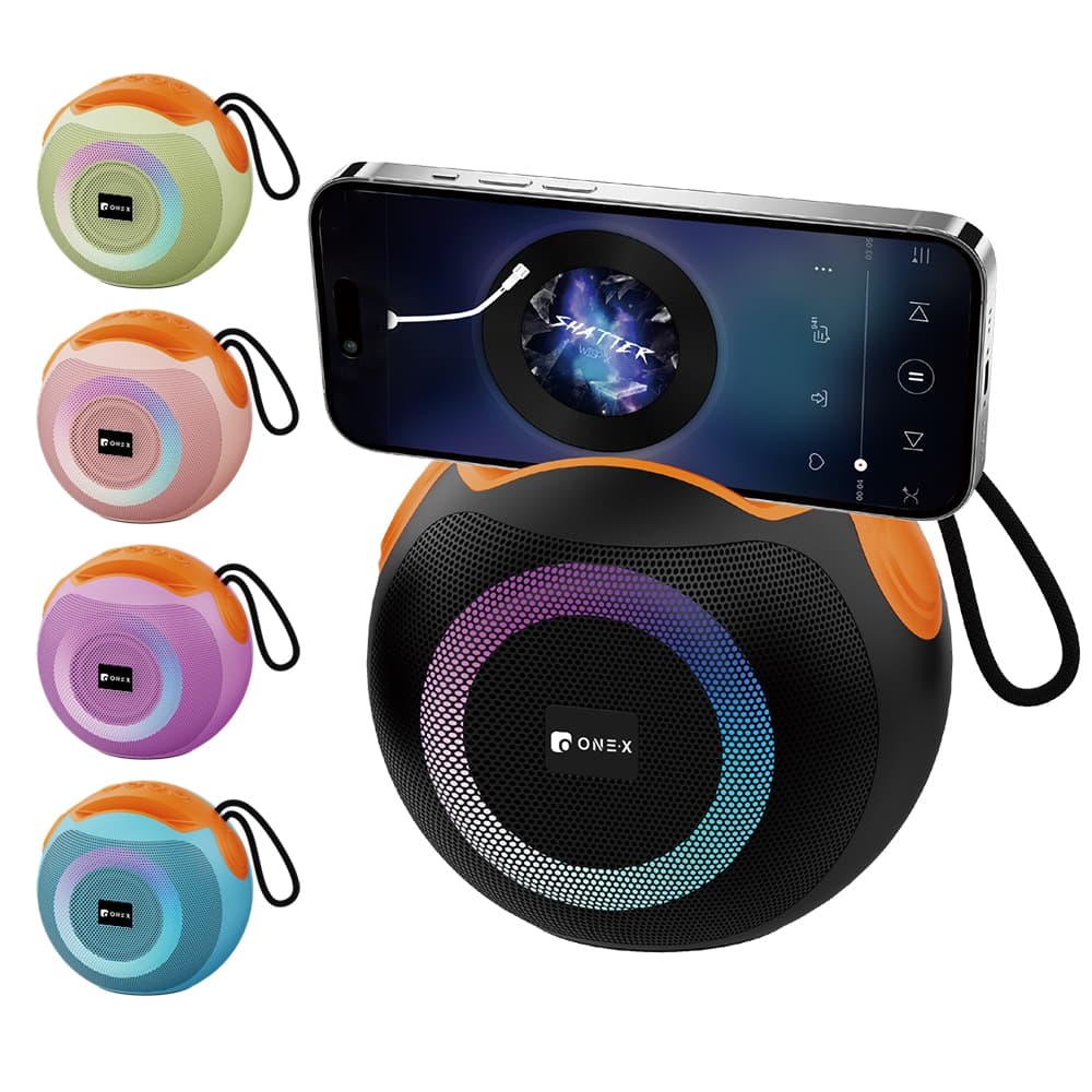 ONEX Caixa de Som Bluetooth Portátil  Com Luz LED RGB À Prova D'água Conexão Sem Fio para Celular