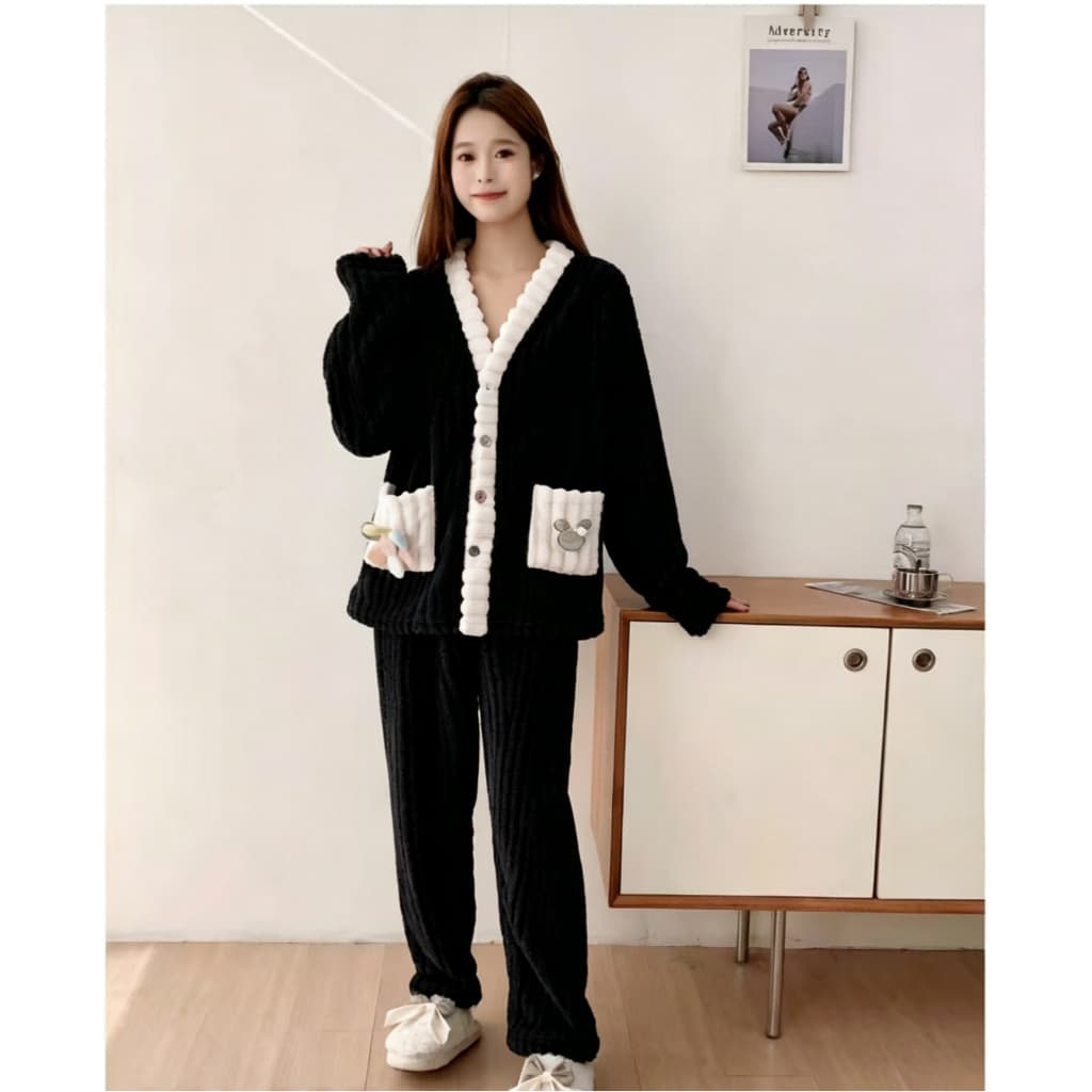 Pijama Frio Conjunto Pelúcia Feminino | Macio, Confortável e Estiloso