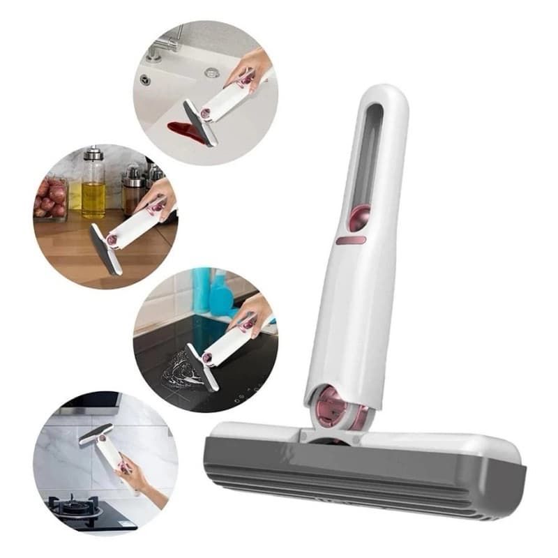 1x Rodo Esfregão Portátil Limpeza Multiuso Absorvente Mop Auto Squeeze Janela Cozinha Pia