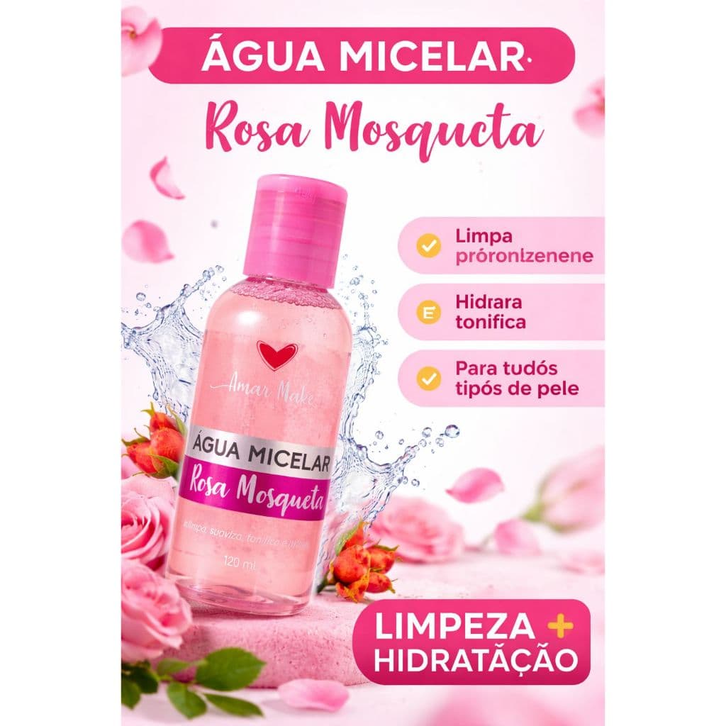 Água Micelar Rosa Mosqueta