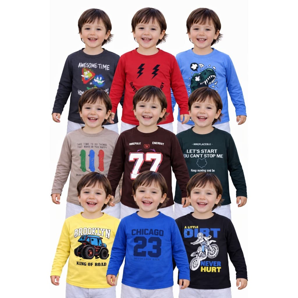 Kit com 8 Casacos Infantil Menino Sortidos Moletinho Inverno Veste Do 2 Ao 8 anos
