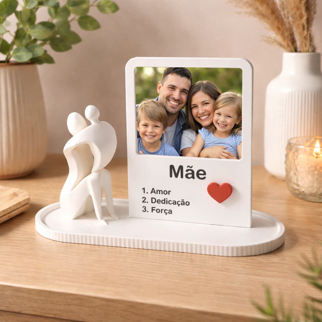 Porta Retrato Dia das Mães Decorativo Personalizado Presente Criativo Mãe Amor