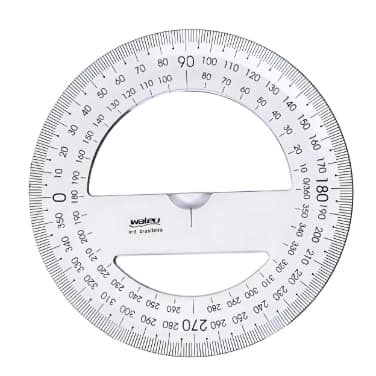 Transferidor 360 Graus New Line Cristal -  Waleu 10 Un