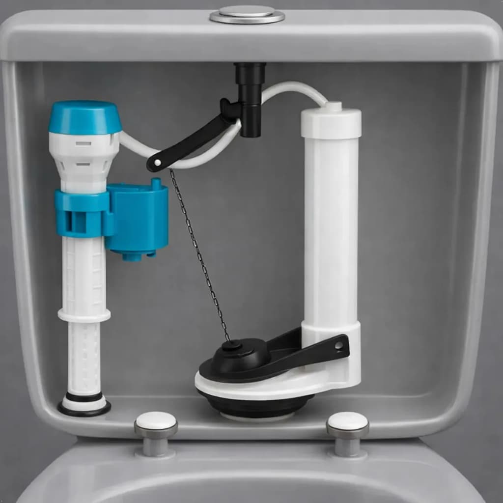 Kit Completo Caixa Acoplada Descarga Com Acionador Superior