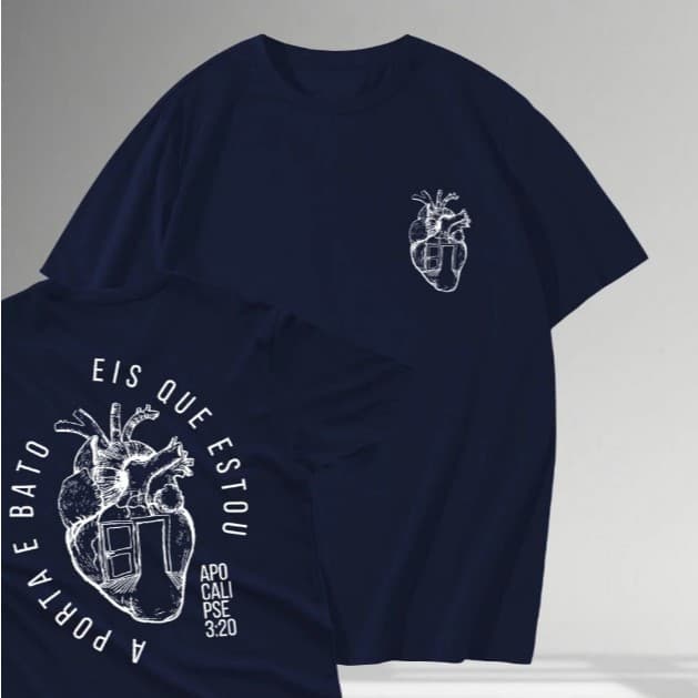 Camiseta Fé Apocalipse 3:20 Deus Religião Devoção Gospel católica Evangélica Religiosa Cristã Jesus Feminina Masculina