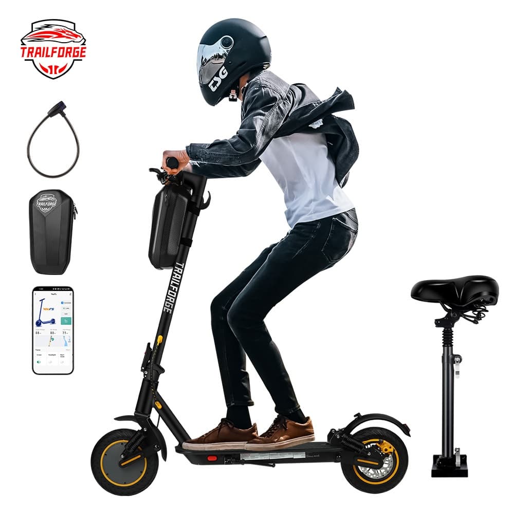 Trailforge-T1 patinete elétrico 800w 10" 45km 12.5AH scooter elétrica com Aplicativo Bluetooth
