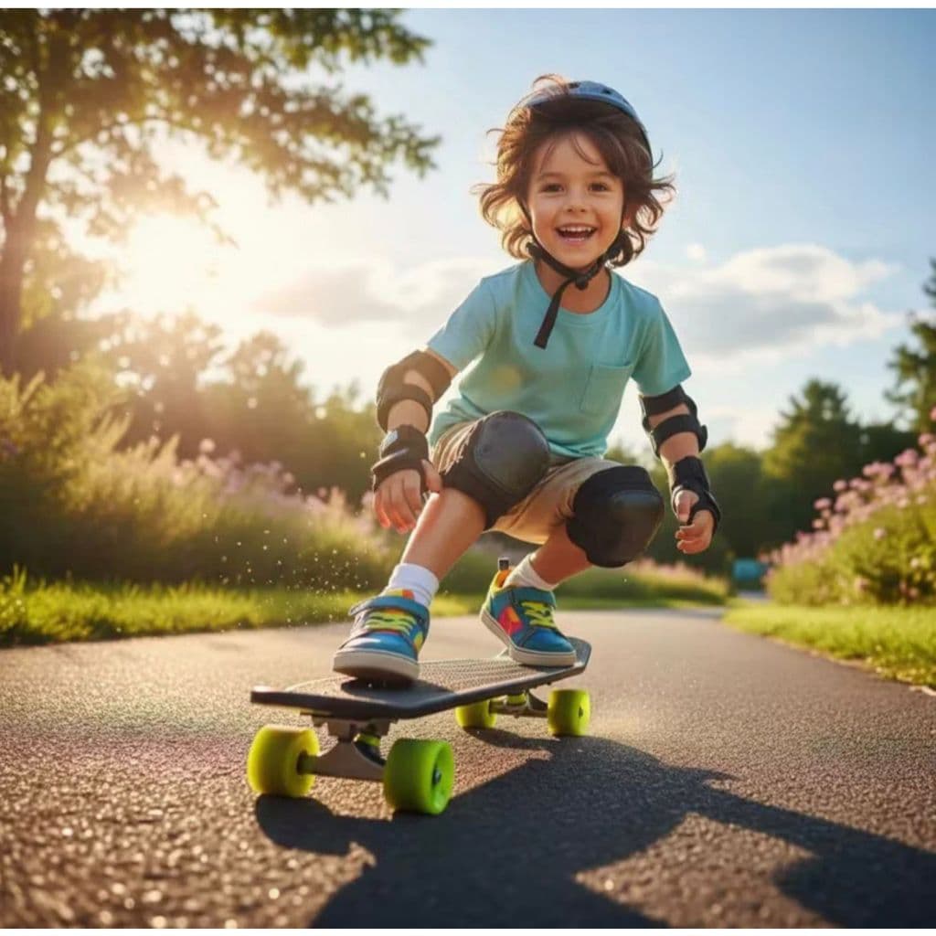 Skate Preto Infantil Toys Para Iniciantes Kids Esporte Brinquedo Resistente Até 60kg