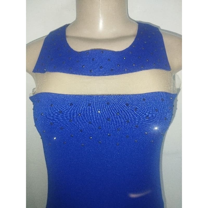 Blusa feminina regata azul, veste 34.