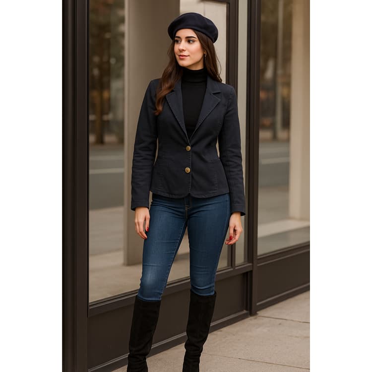 Blazer Social Feminino Elegante Atemporal Sobretudo Acinturado Casual