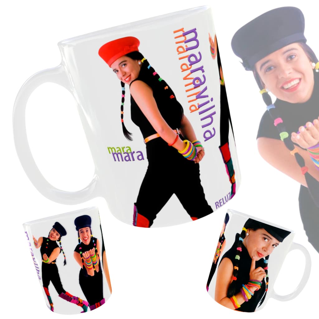 Caneca Personalizada MARA MARAVILHA Reluz / Caneca de Porcelana Importada / Item Colecionável Exclusivo / Mara Reluz