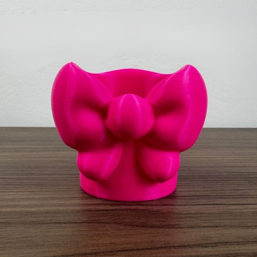 Porta Lápis Laço Decorativo | Organizador Fofo para Mesa e Escritório