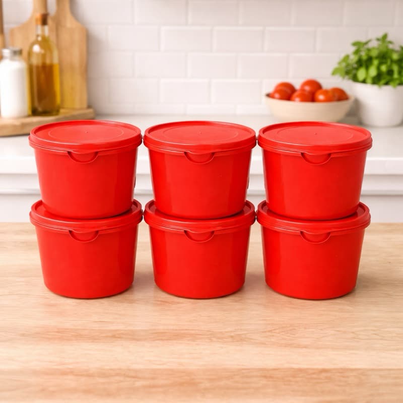 Kit 6 Potes Herméticos de Plástico 1 litro com Tampa – Empilháveis e  Resistentes para Alimentos