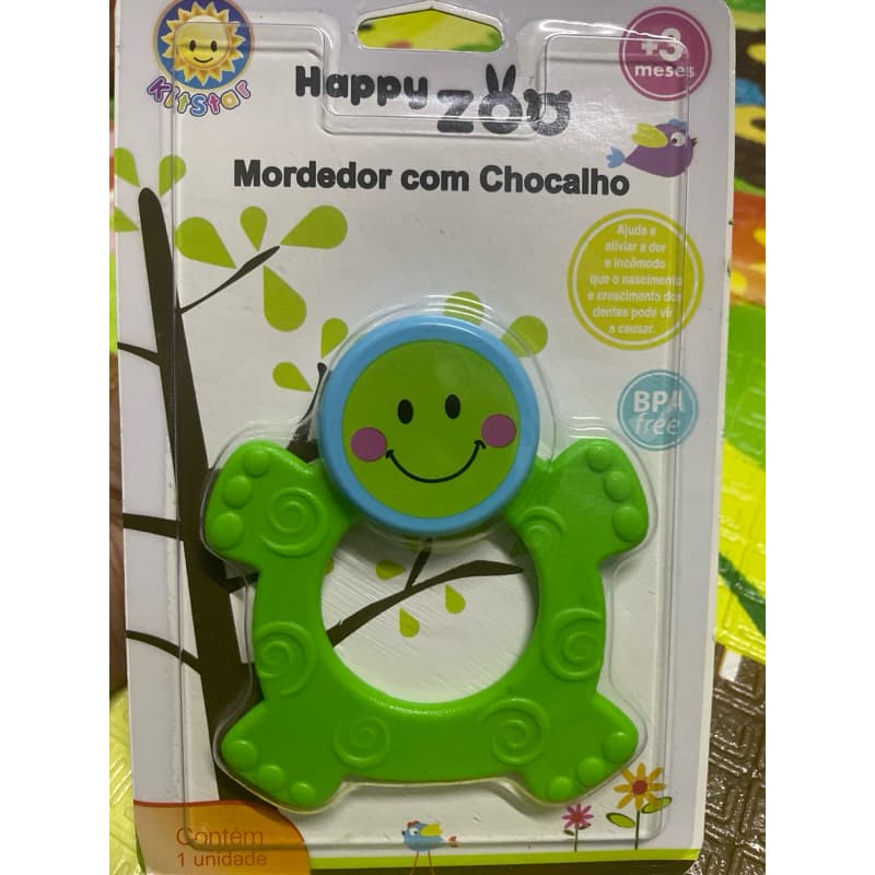 Mordedor com chocalho BPA free