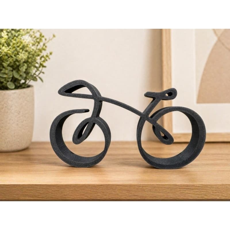 Escultura Decorativa Bicicleta Minimalista | Enfeite Moderno para Sala, Escritório e Mesa
