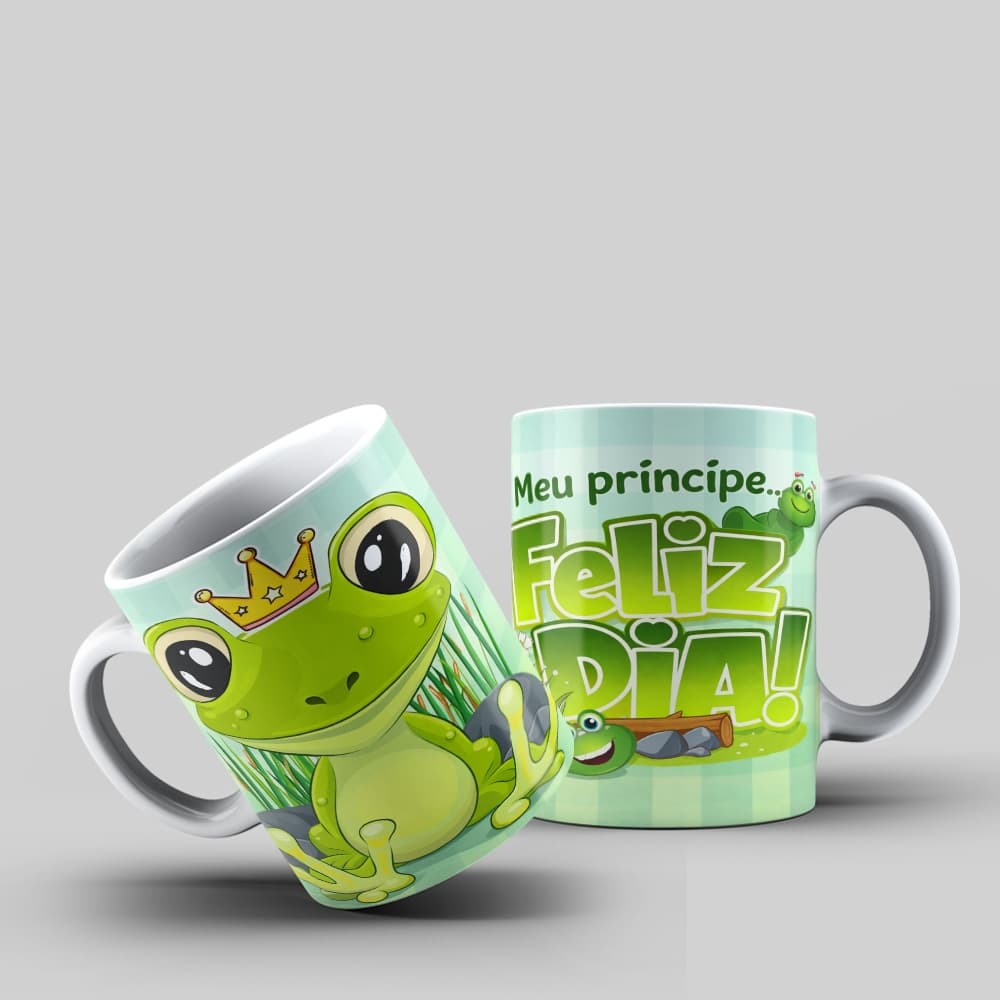 Caneca Meu Príncipe Sapo Coroado Presente Romântico Criativo ☕️👑🐸