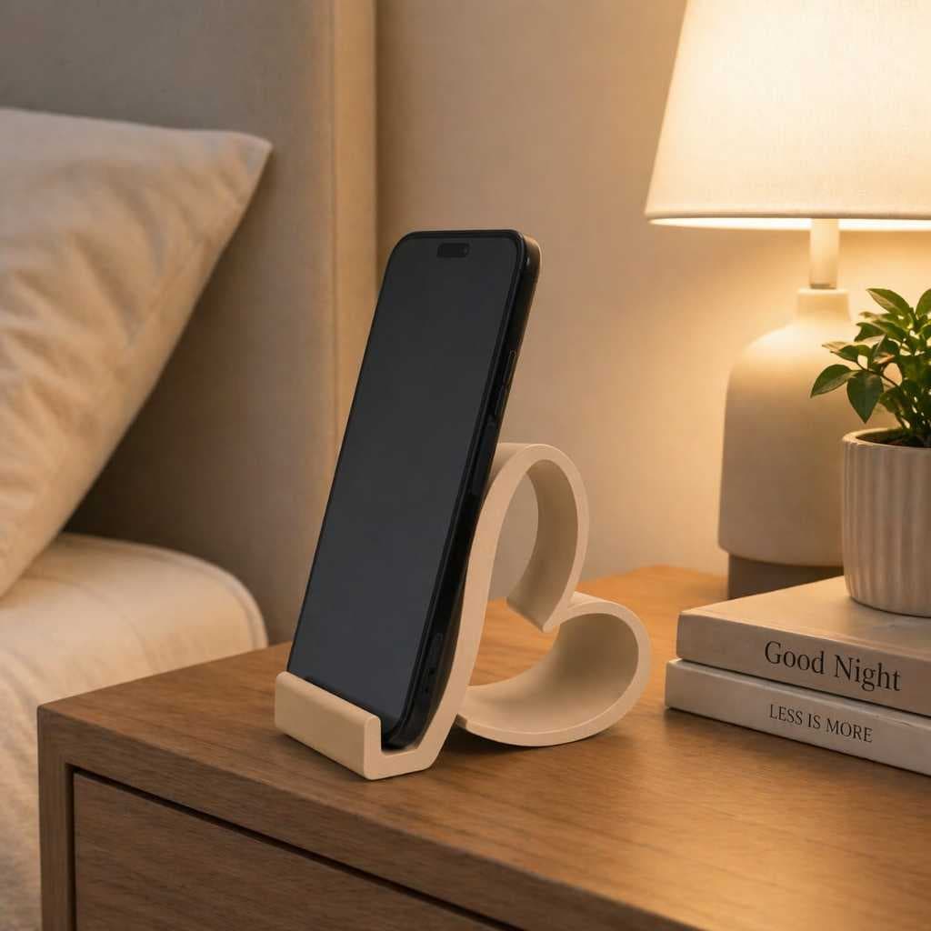 Suporte de Celular Coração – Porta Smartphone Decorativo, Leve e Prático para Mesa, Quarto e Escritório