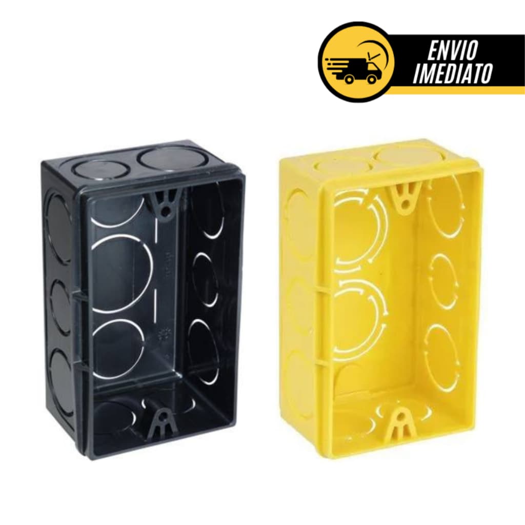 10 Caixa Caixinhas De Luz Amarela Para Tomada Interruptor 4x2 Reforçada - Promoção