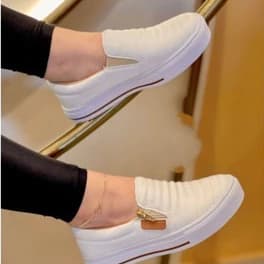 Tenis slip on feminino sapatilha confortavel leve macio para trabalho escola passeio festa dia das maes envio rapido
