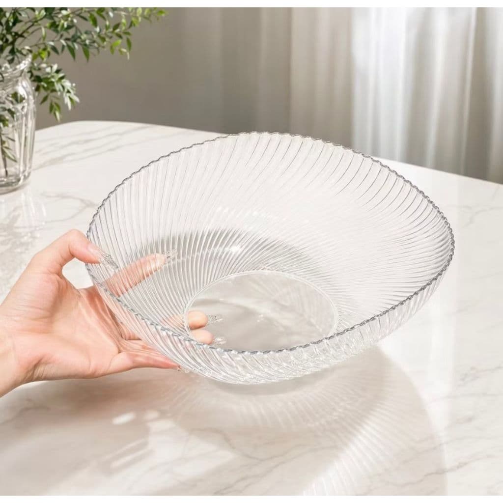 Saladeira Tigela Bowl Salada Organizador De Frutas Fruteira Transparente Resistente Acrílico Gourmet