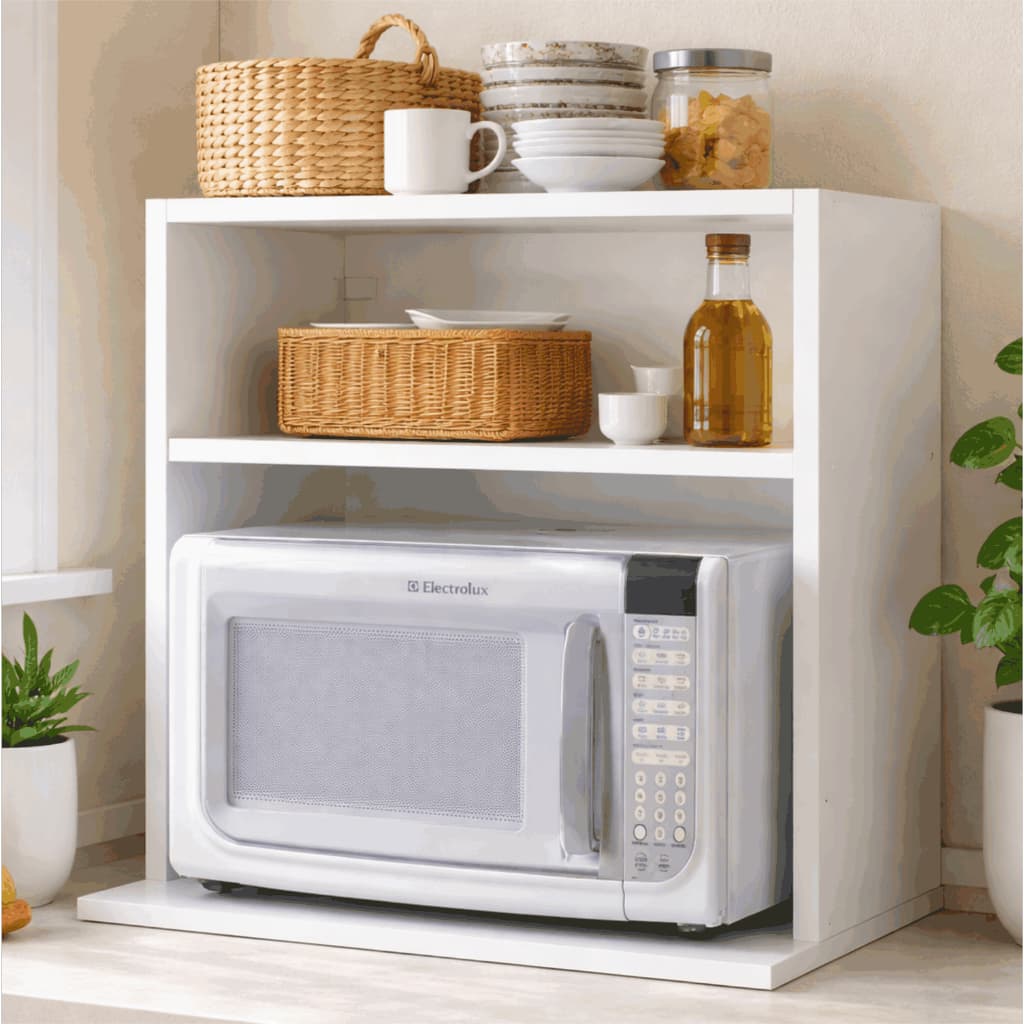 Suporte Micro-Ondas Armário Multiuso 60Cm 100% Mdf P/Cozinha