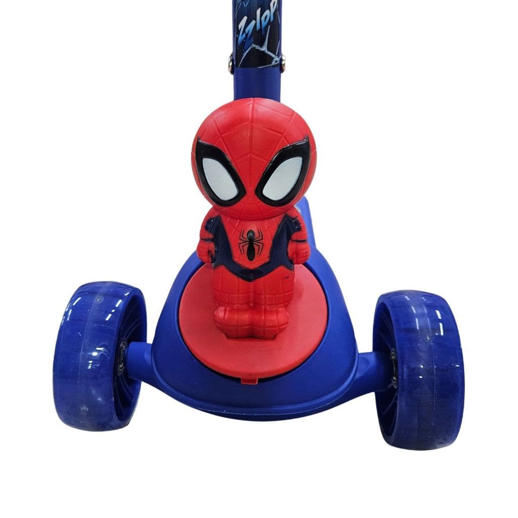 Patinete Homem Aranha Disney 3 Rodas Com LED Rodão Truck Infantil Spider Hero Luzes