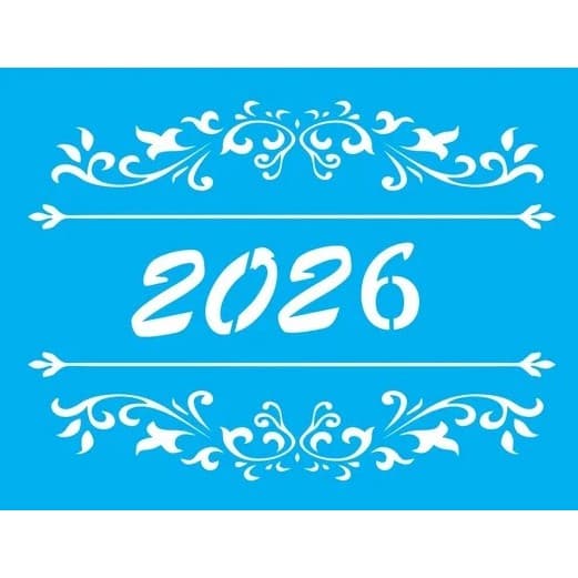 Stencil Ano 2026 - 15x20 - Ref A3932