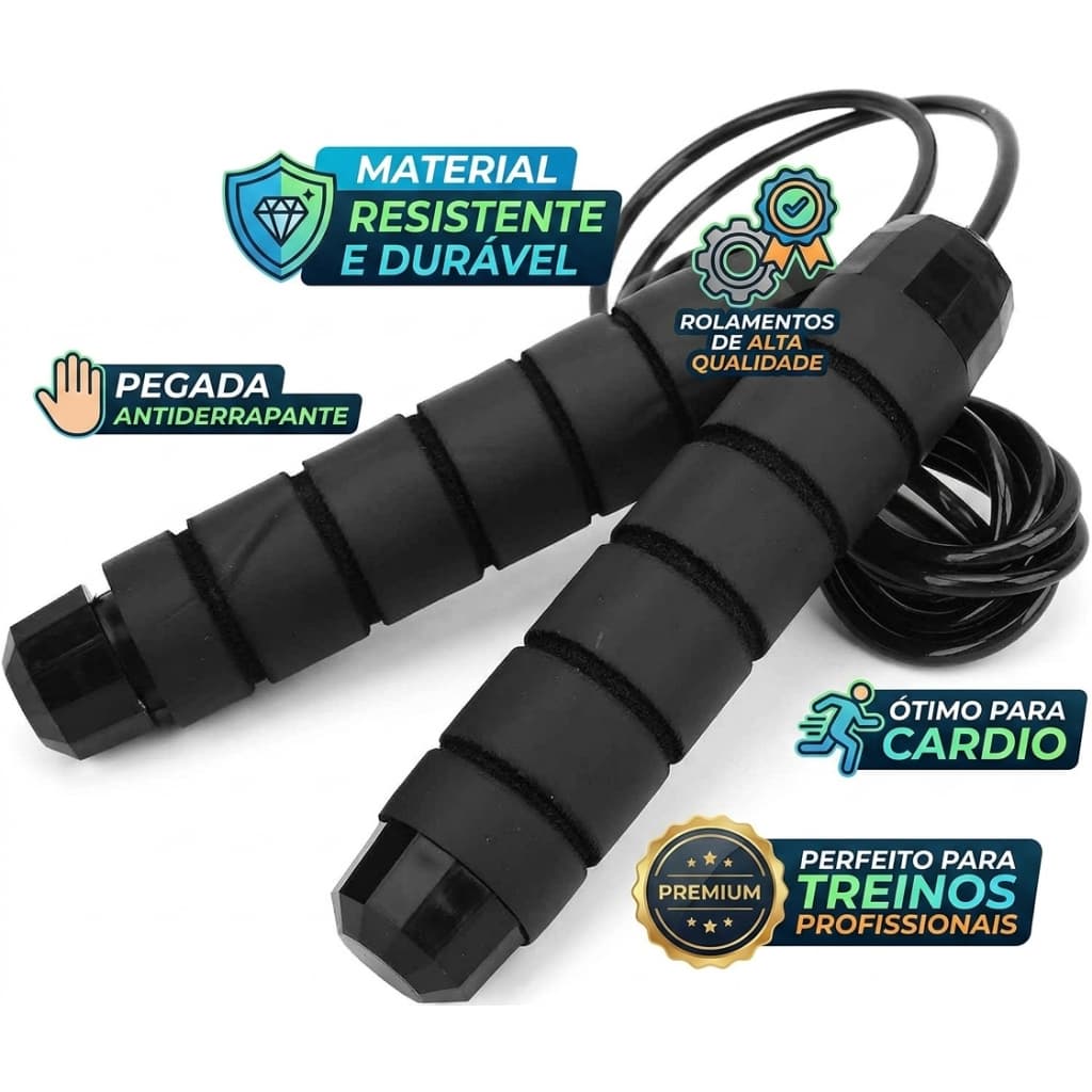 Corda De Pular Profissional B-Max  Speed Rope Crossfit Boxe Com Rolamento