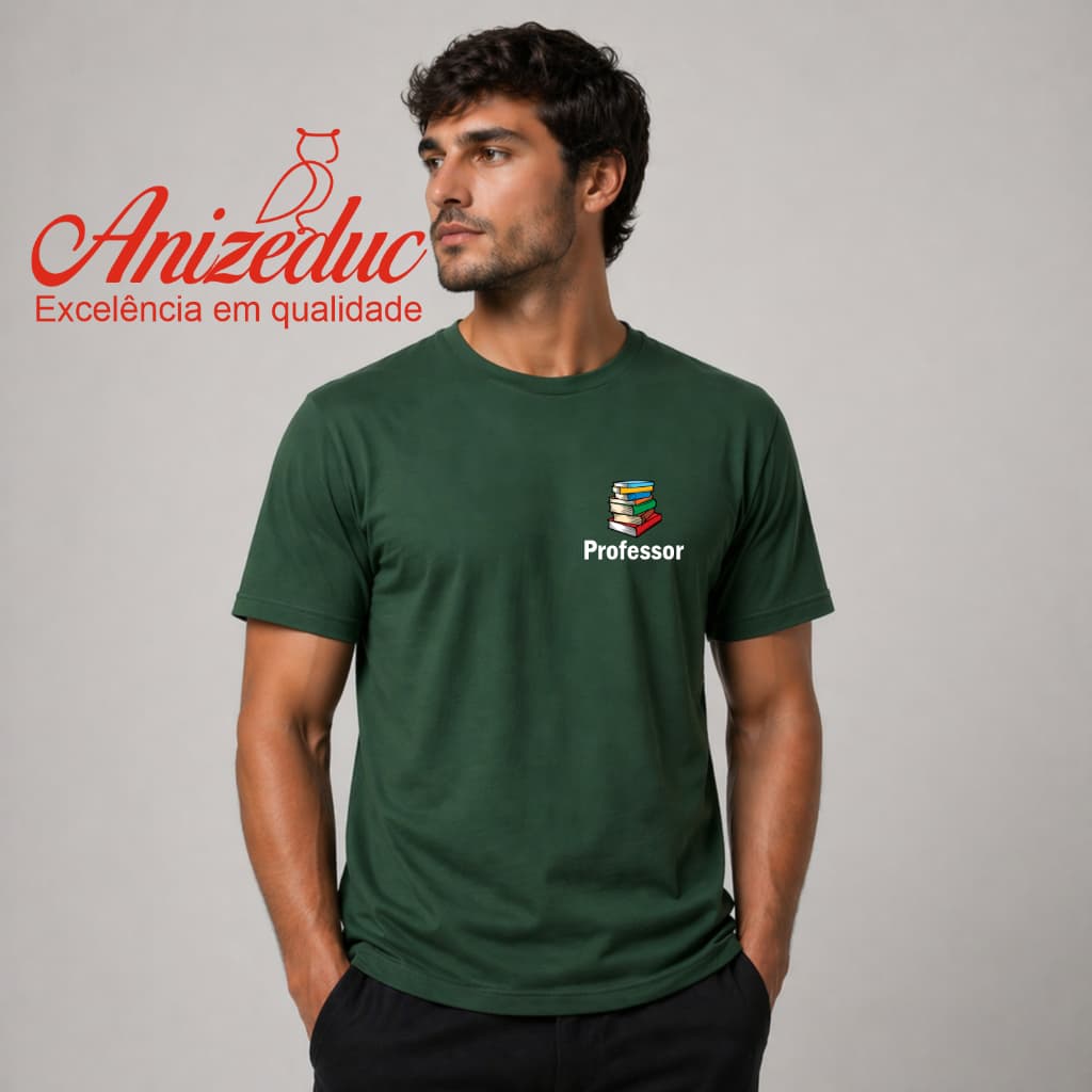 Camiseta Masculina Poliviscose Uniforme Estampado Professor